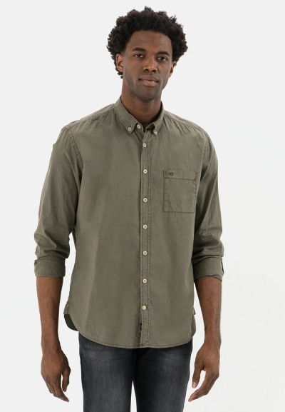Зелено-кафява  риза Camel Active с един джоб