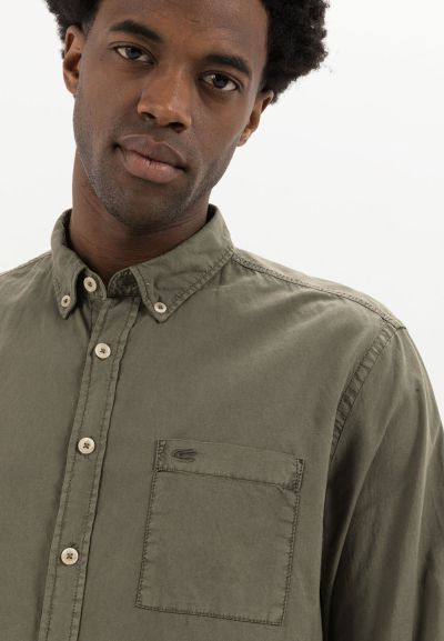 Зелено-кафява  риза Camel Active с един джоб