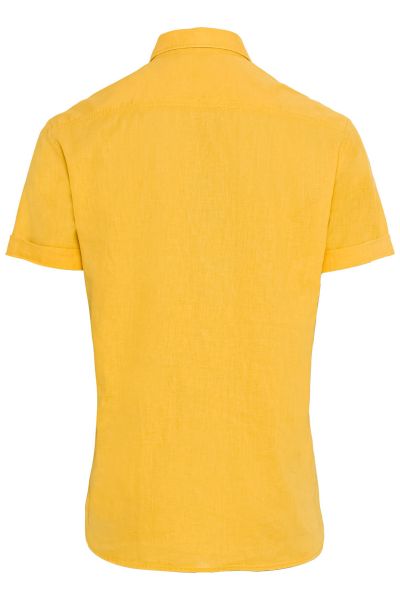 Жълта ленена риза Camel Active, къс ръкав