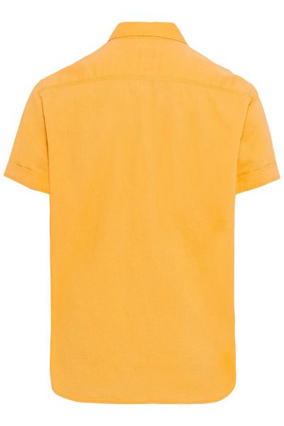 Оранжева ленена риза Camel Active, къс ръкав