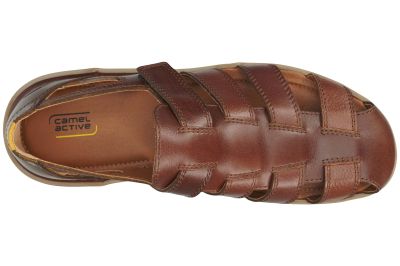 Кафяви кожени сандали Camel Active