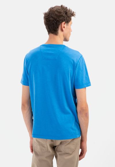 Синя тениска Camel Active, органичен памук с копчета