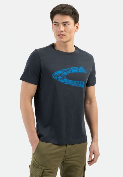 Тъмно синя тениска с лого Camel Active