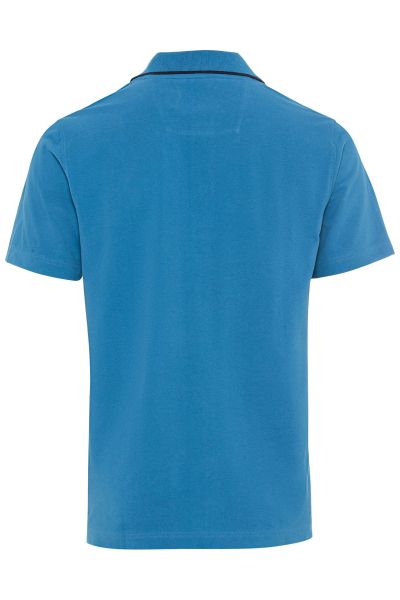 Синя тениска CAMEL ACTIVE, яка с контрастен кант 