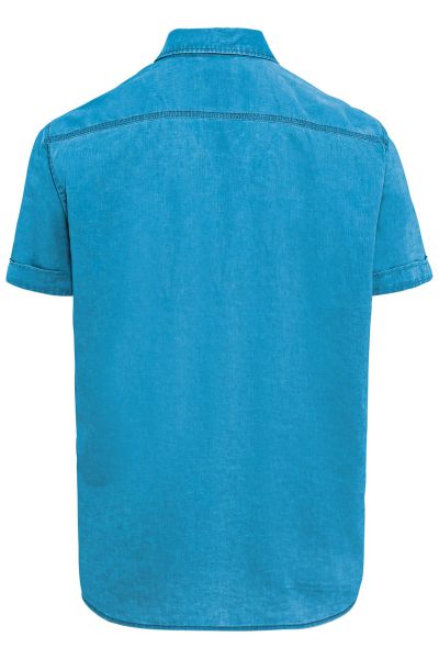 Синя ленена риза Camel Active, къс ръкав