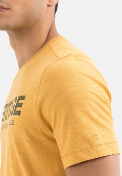 Жълта тениска с надпис Camel Active, органичен памук