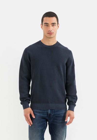 Тъмно син пуловер Camel Active, органичен памук