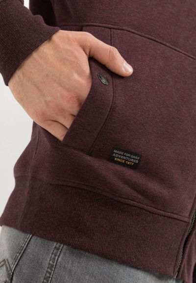 Суичър с качулка Camel Active, цвят бордо