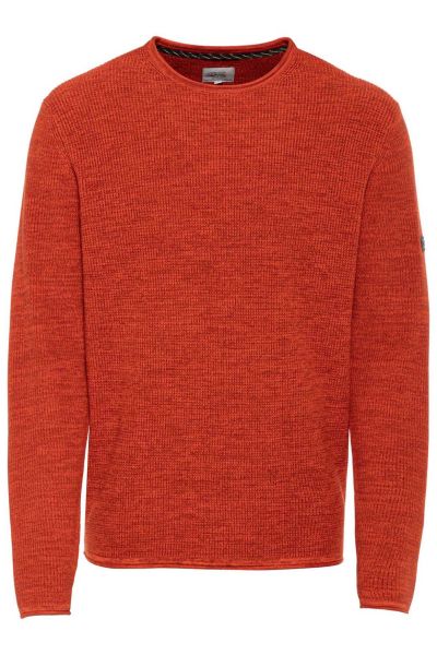 Оранжево-червен памучен пуловер Camel Active
