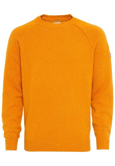 Оранжев пуловер Camel Active, памук и вълна