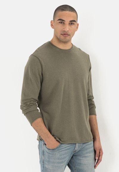 Пуловер Camel Active, памук и полиестер в цвят khaki
