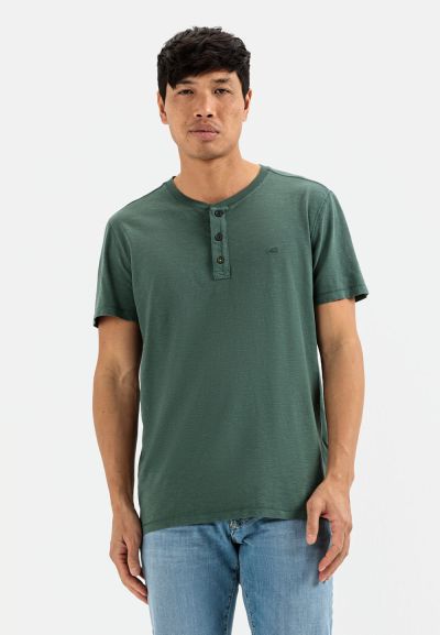 Тъмно зелена тениска Camel Active с копчета