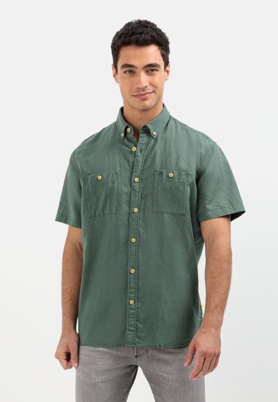 Риза с два джоба Camel Active, лен и памук