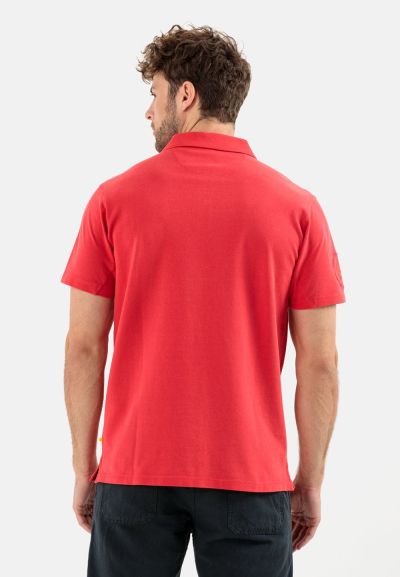 Червена тениска с яка Camel Active