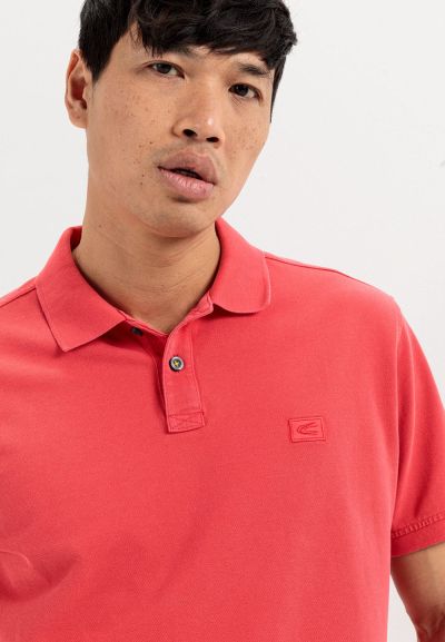 Ярко червена тениска с яка Camel Active