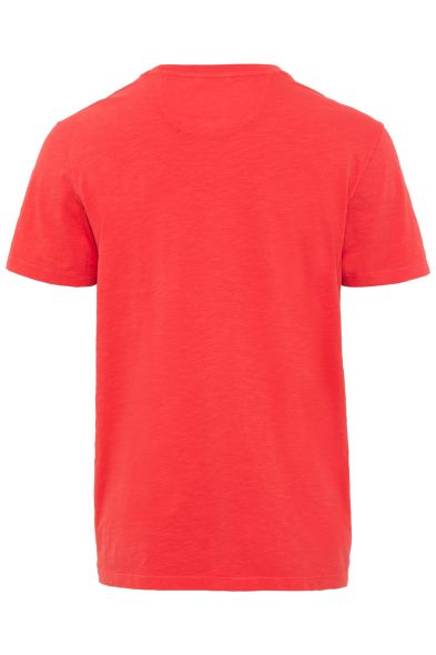 Червена памучна тениска Camel Active, джоб