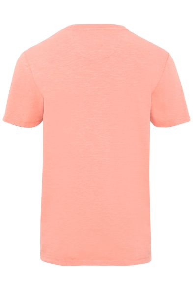 Розова памучна тениска Camel Active, джоб