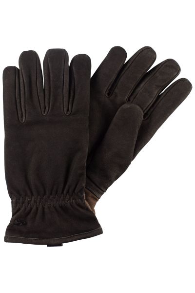 Кожени ръкавици Camel Active, цвят тъмно сив