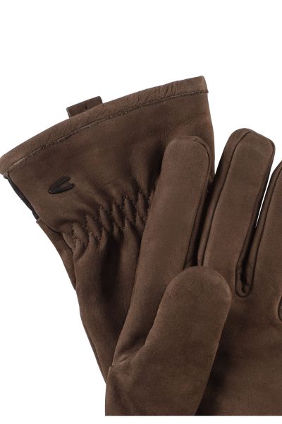 Кожени ръкавици Camel Active, цвят тъмно кафяв