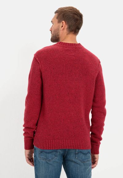 Червен пуловер с вълна Camel Active