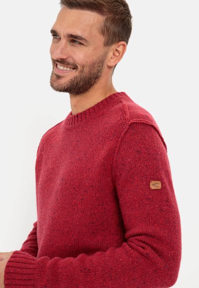 Червен пуловер с вълна Camel Active