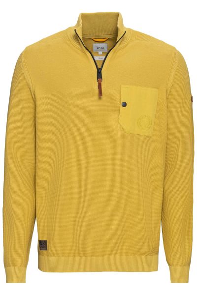 Жълт пуловер с цип Camel Active