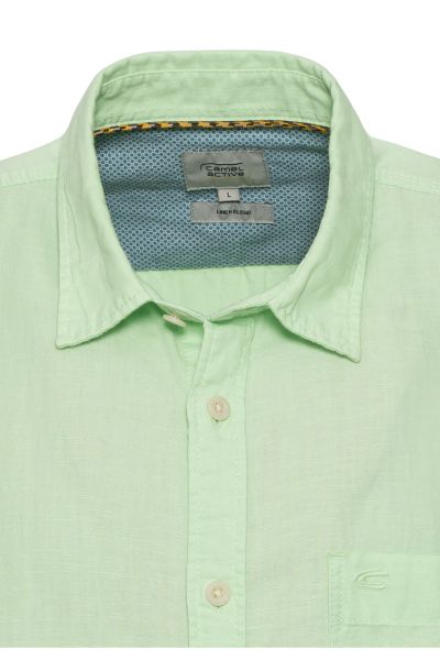 Зелена риза Camel Active, лен и памук