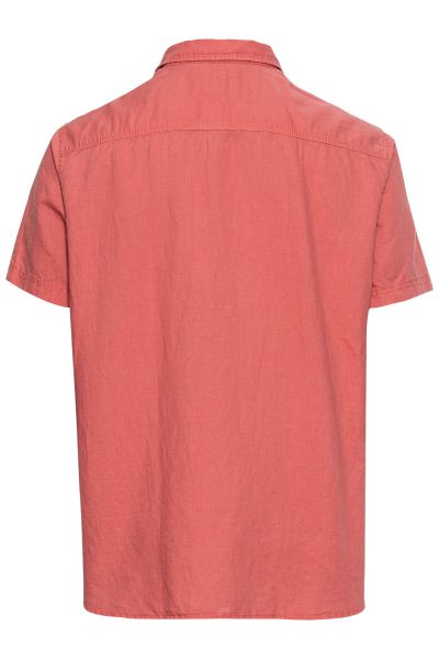 Пастелно оранжево-червена риза Camel Active, лен и памук