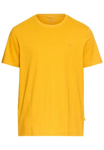 Едноцветна жълта тениска Camel Active