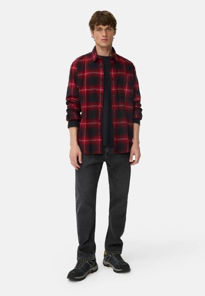 Тъмно червена карирана риза Camel Active, fleXXXactive