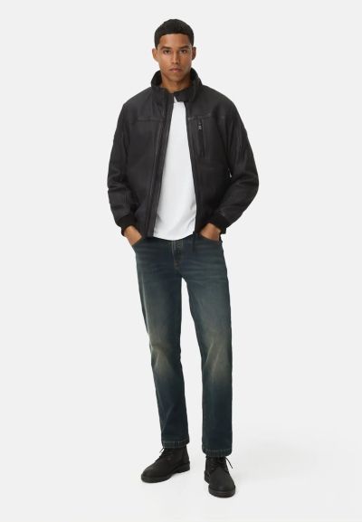 Черно кожено яке Camel Active