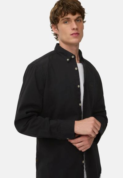 Черна риза с дълъг ръкав Camel Active