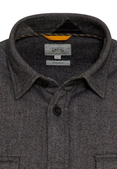 Тъмно сива зимна риза Camel Active, два джоба