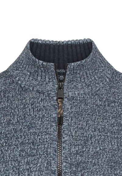 Син пуловер с цип Camel Active