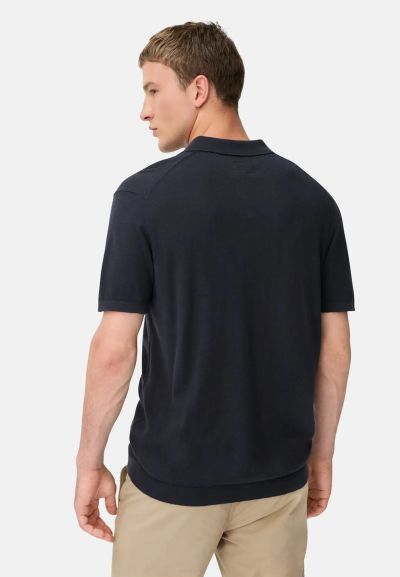 Тъмно синя плетена блуза с яка Camel Active