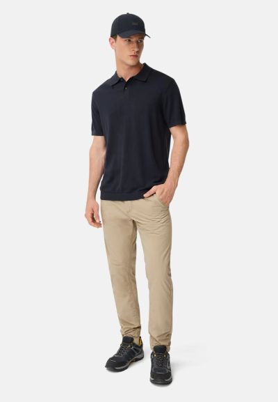 Тъмно синя плетена блуза с яка Camel Active