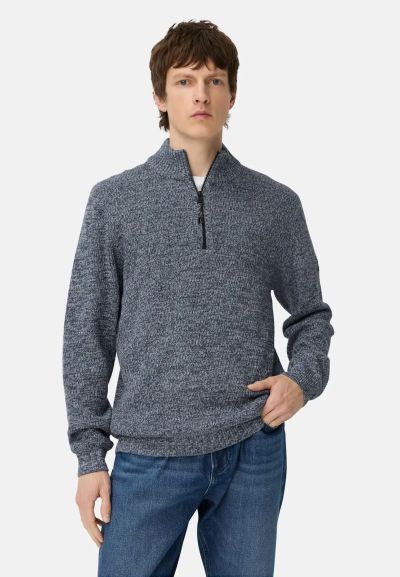 Син пуловер с цип Camel Active