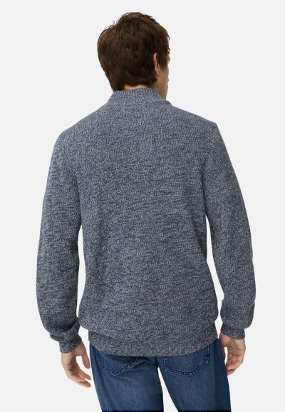 Син пуловер с цип Camel Active