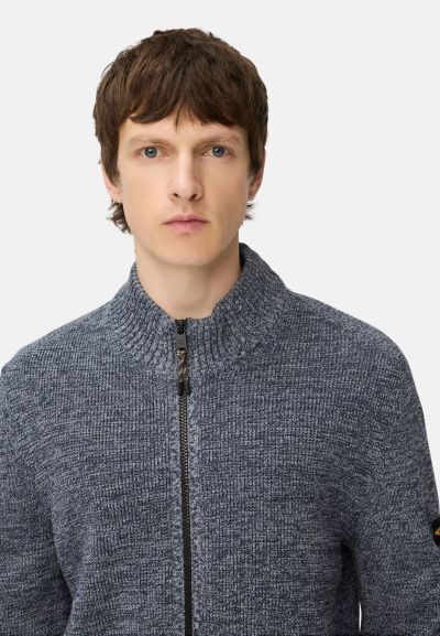 Синя жилетка с цип Camel Active, памук и акрил