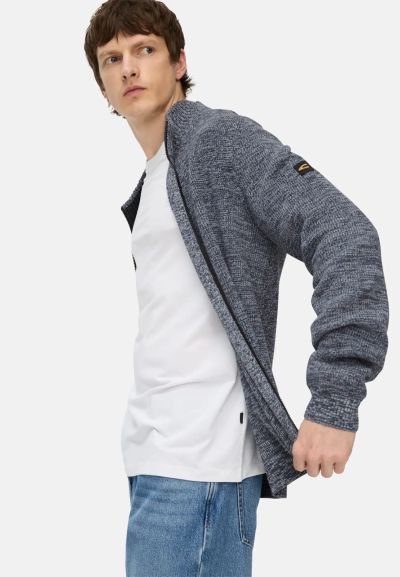 Синя жилетка с цип Camel Active, памук и акрил