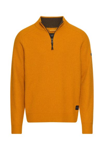 Едноцветен пуловер Camel Active, чиста вълна 