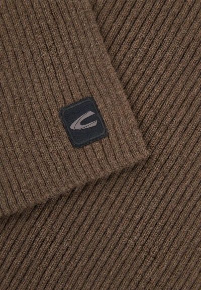 Тъмно кафяв вълнен шал Camel Active