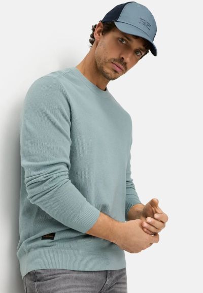 Светло син памучен пуловер Camel Active