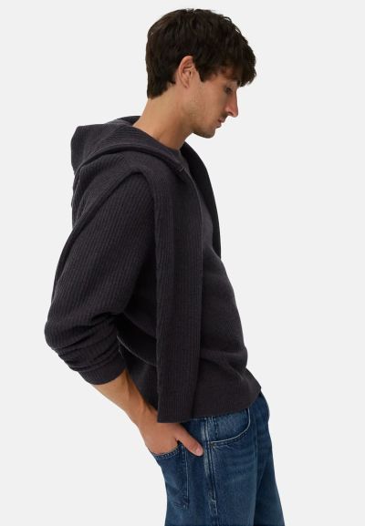 Тъмно син пуловер Camel Active, чиста вълна 