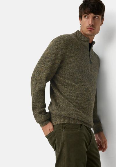 Зелен пуловер с цип Camel Active