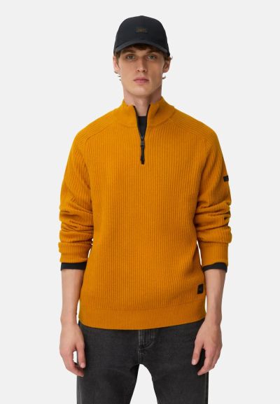 Едноцветен пуловер Camel Active, чиста вълна 