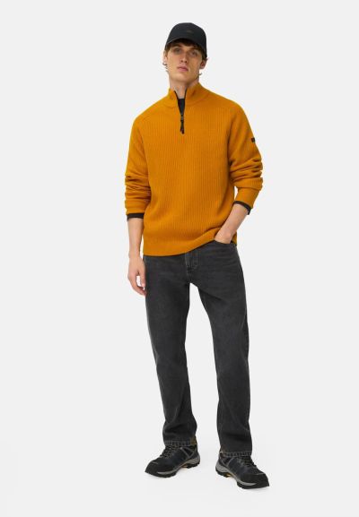 Едноцветен пуловер Camel Active, чиста вълна 