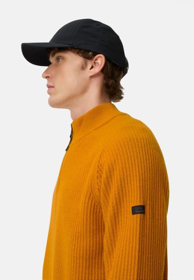 Едноцветен пуловер Camel Active, чиста вълна 