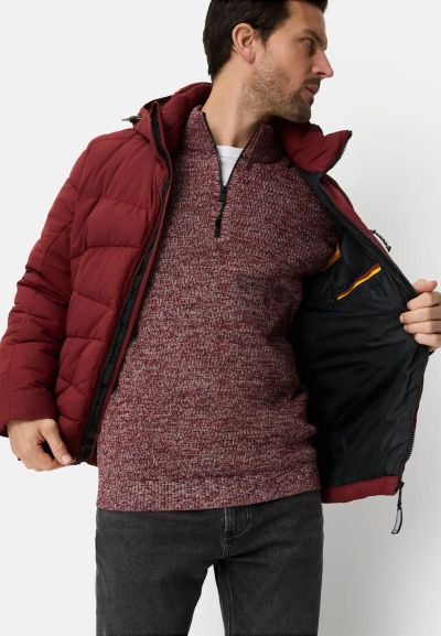 Червено яке Camel Active с подвижна качулка