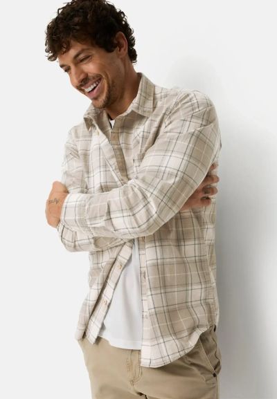 Светла карирана риза Camel Active